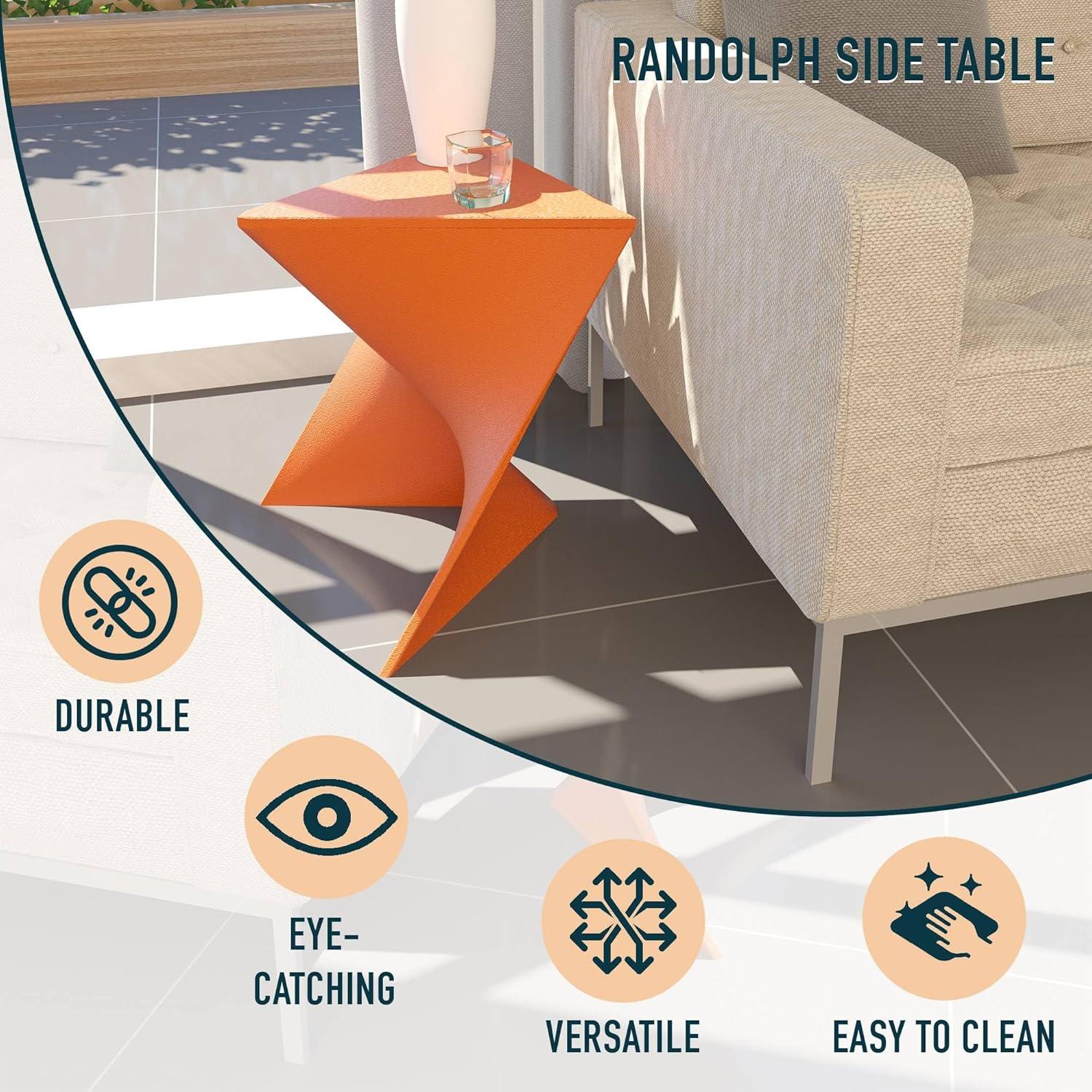 LeisureMod Randolph Triangular Side Table