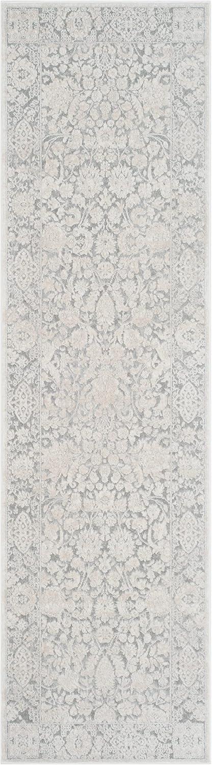 Reflection RFT667 Power Loomed Indoor Runner Rug - Light Grey/Cream - 2'3"x8' - Safavieh.