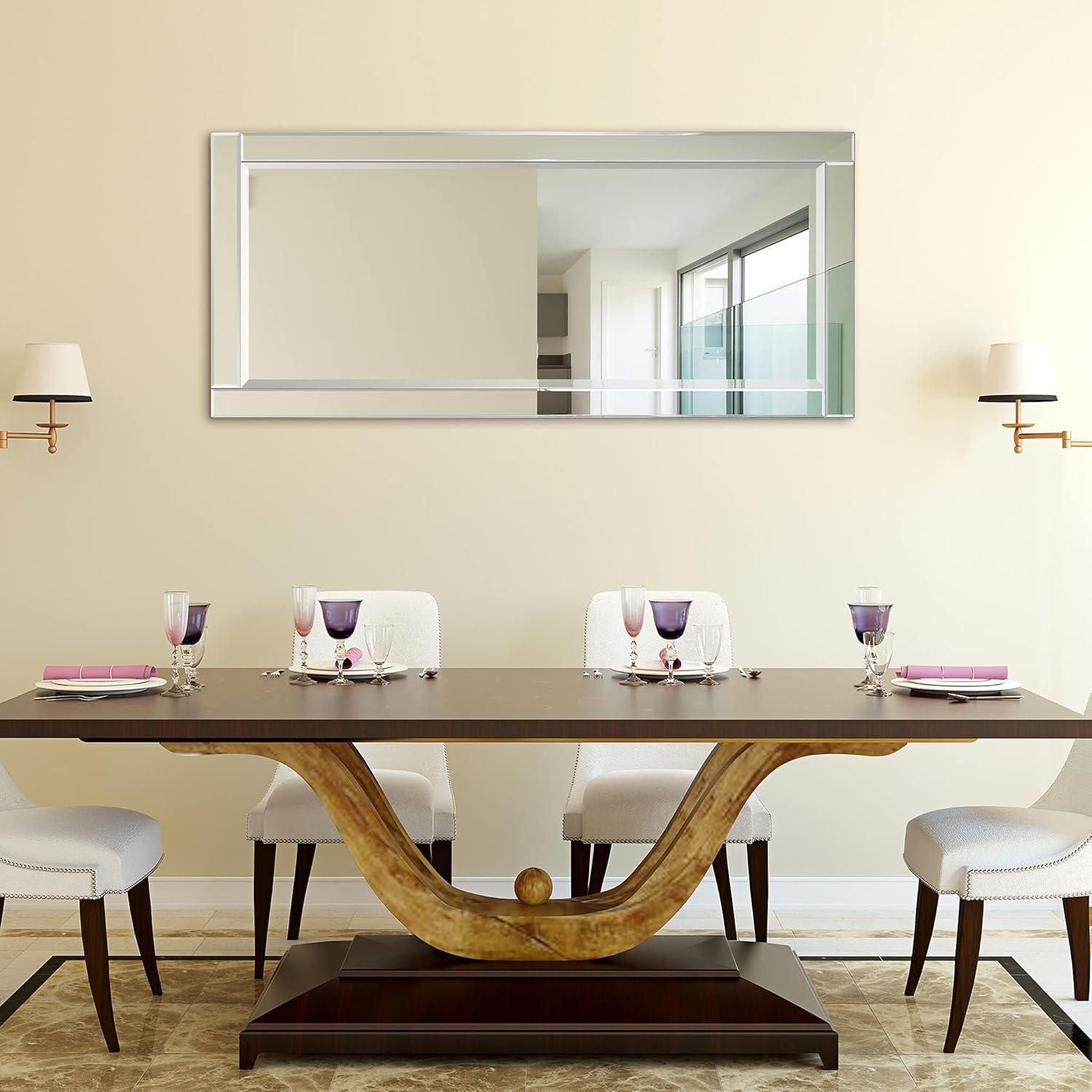 Empire Art Direct  Moderno Beveled Rectangle Wall Mirror