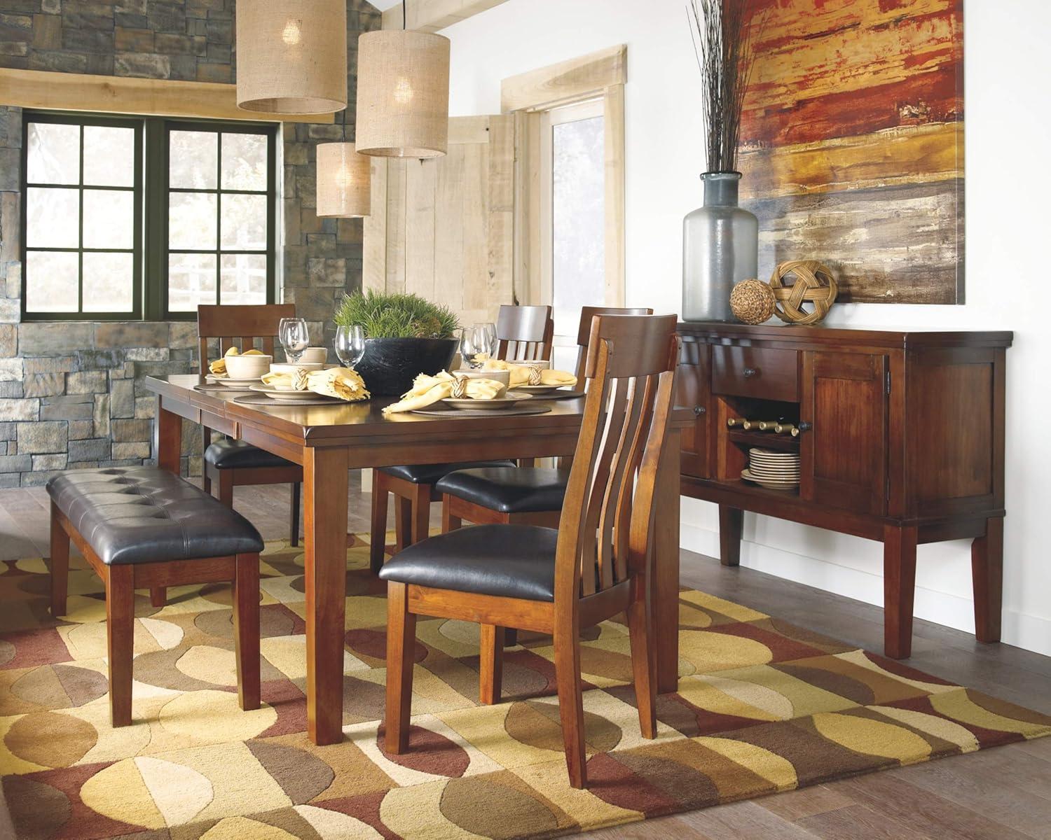 Signature Design by Ashley Ralene Rake Back Dining Room Chair, Set of 2, Brown