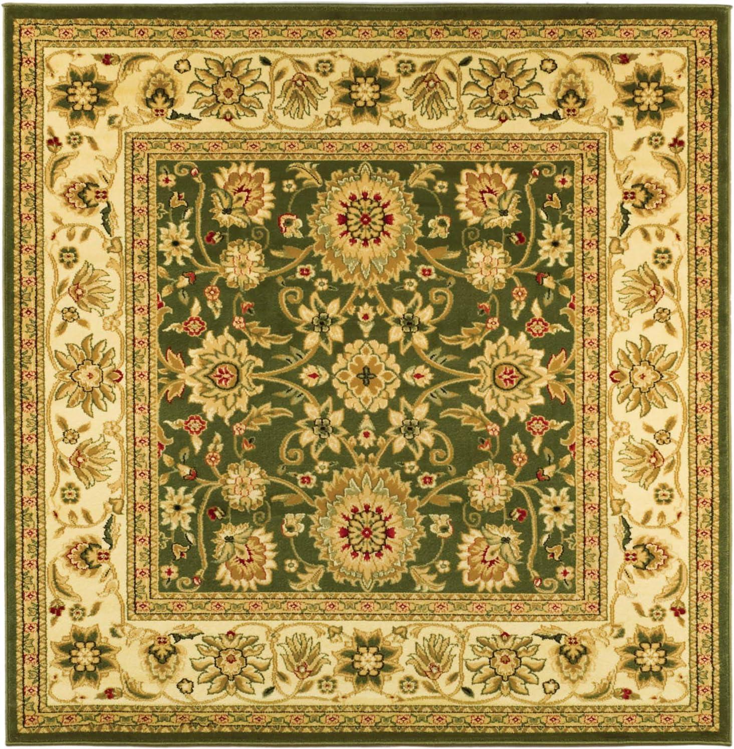 Lyndhurst LNH212 Power Loomed Area Rug - Sage/Ivory - 6'x6' - Safavieh