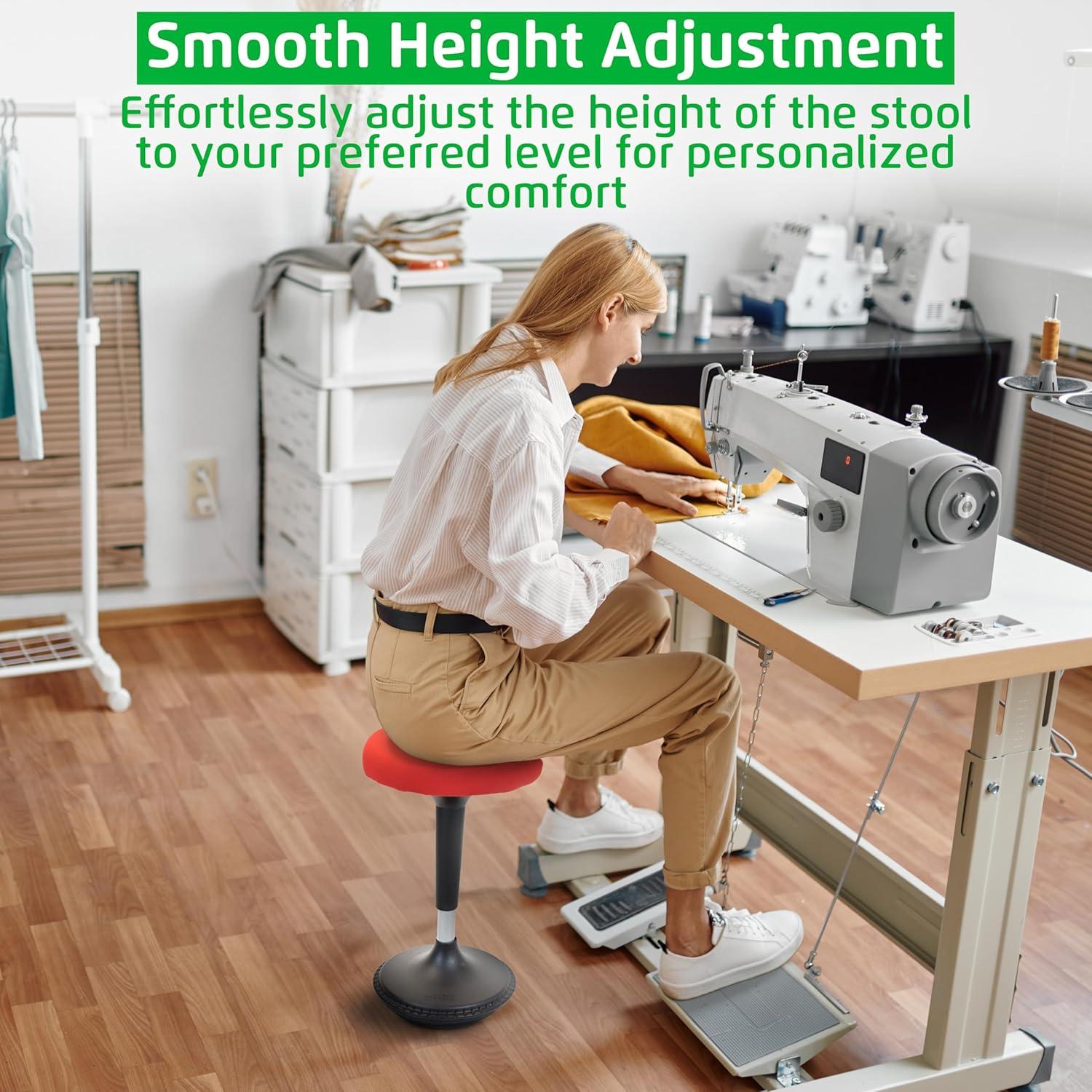 Wobble Stool Standing Desk Stool - tall office chair for standing desk chair wobble stools for classroom seating adhd chair height adjustable stool 23-33" Active stool for standing desk wobble chairs