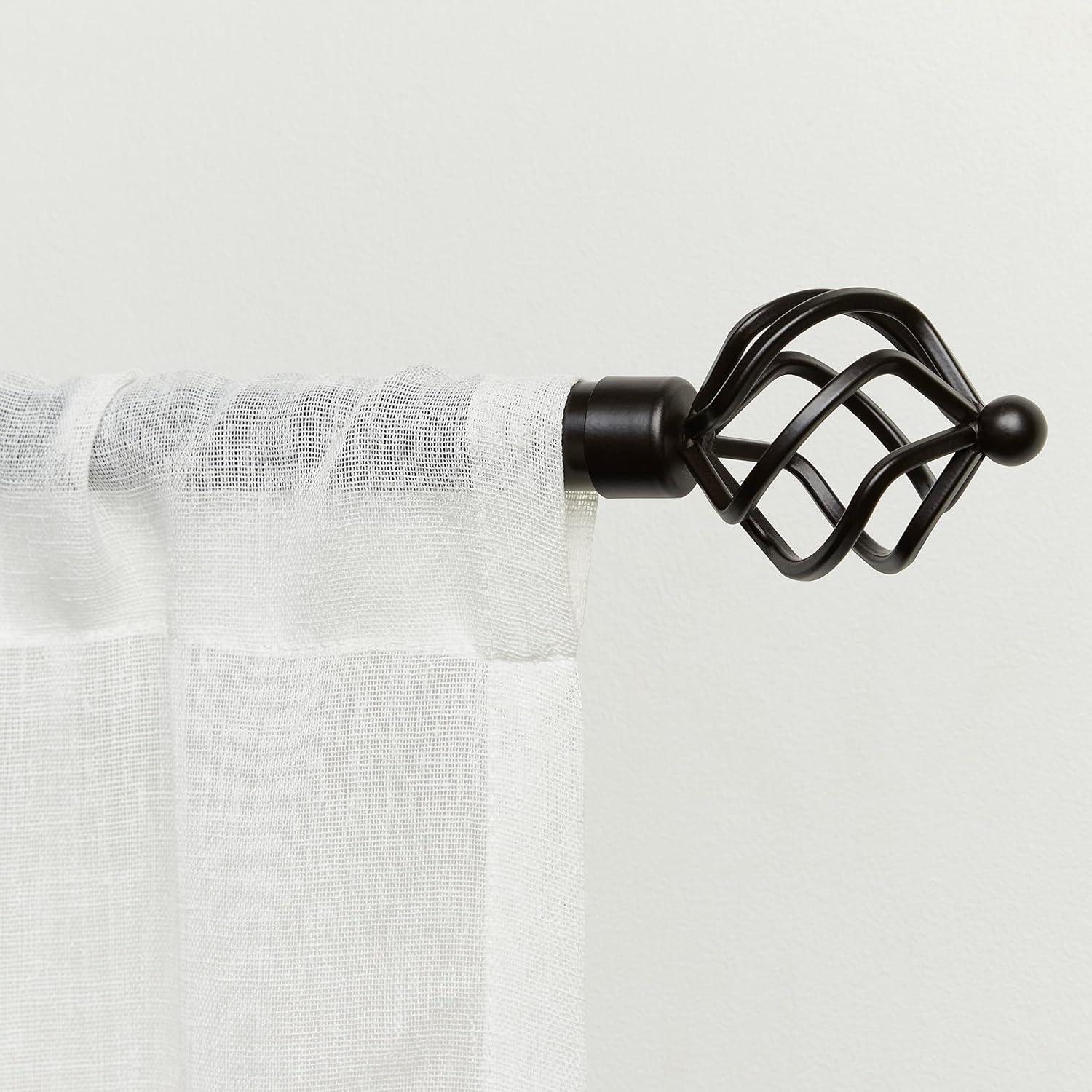 Exclusive Home Exclusive Home Torch Curtain Rod and Coordinating Finial Set, Adjustable