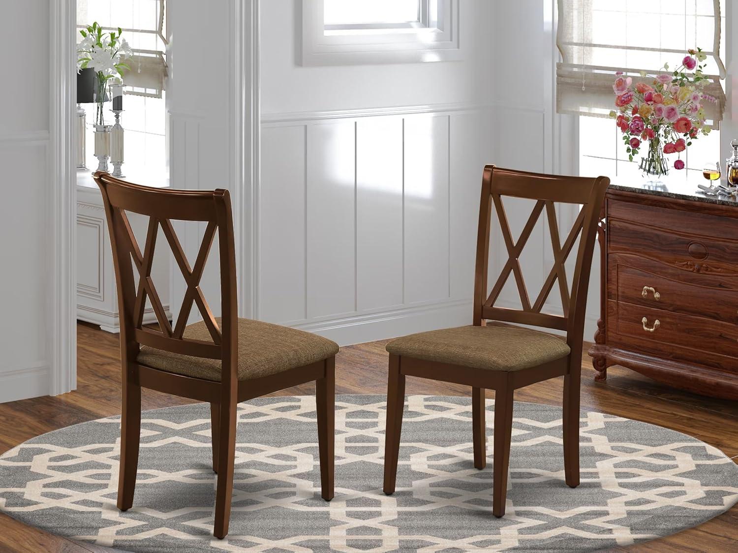 East West Furniture, Dining Chair-  Mahogany Color