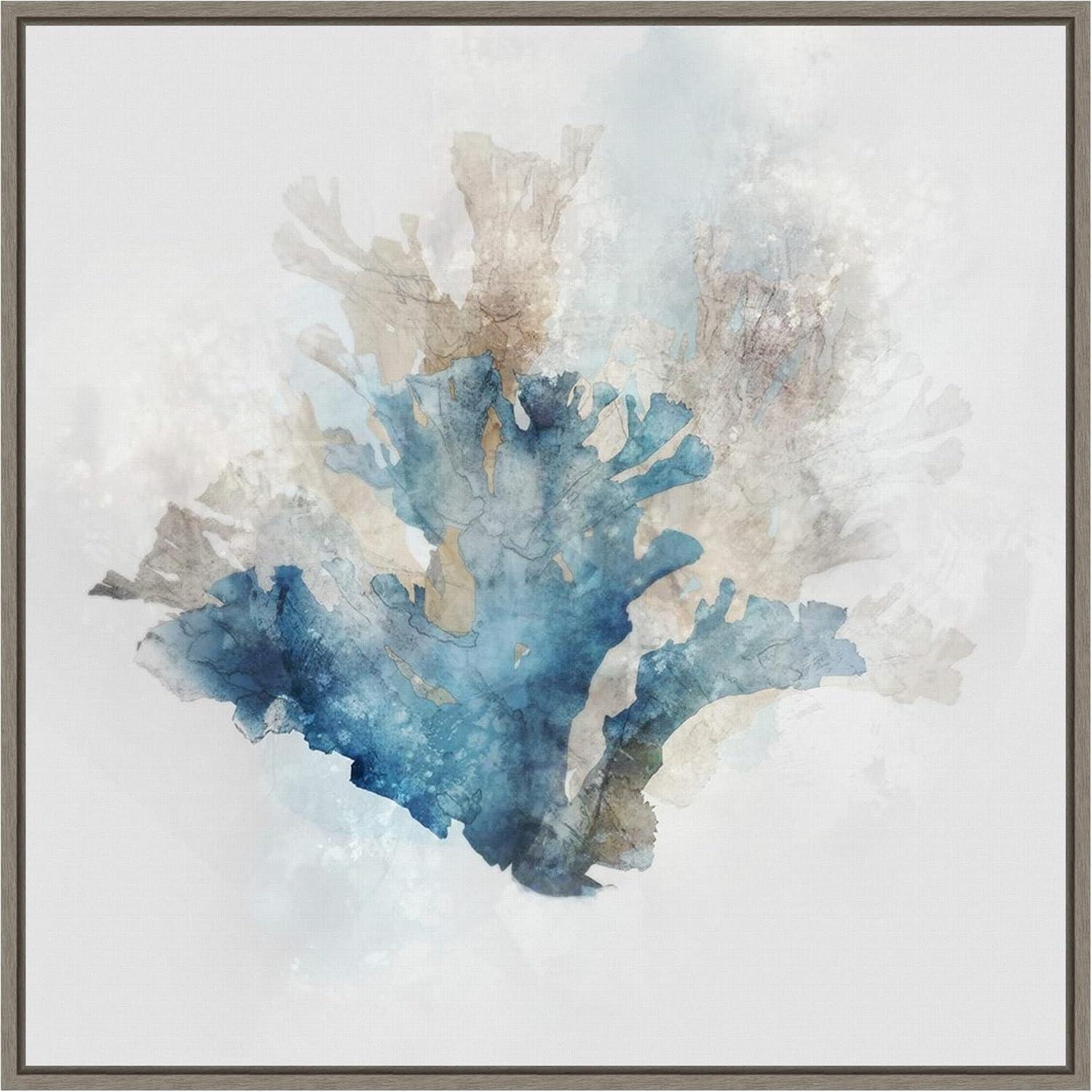 Amanti Art Blue Coral Reef II by Ken Roko Framed Canvas Wall Art