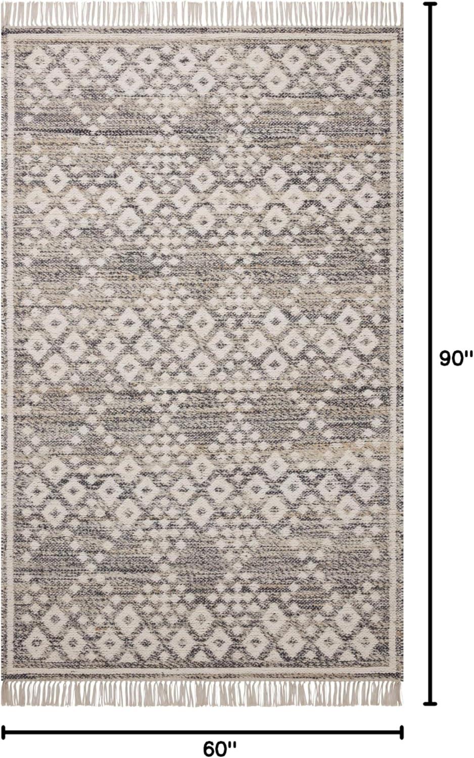 Angela Rose x Loloi Reversible Rivers Denim / Ivory Area Rug