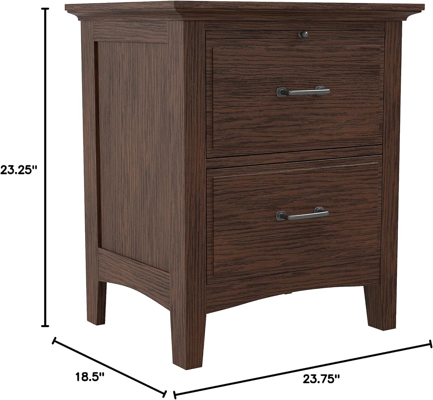 OSP Home Furnishings Modern Mission Bench for Vanity in Vintage Oak K/D