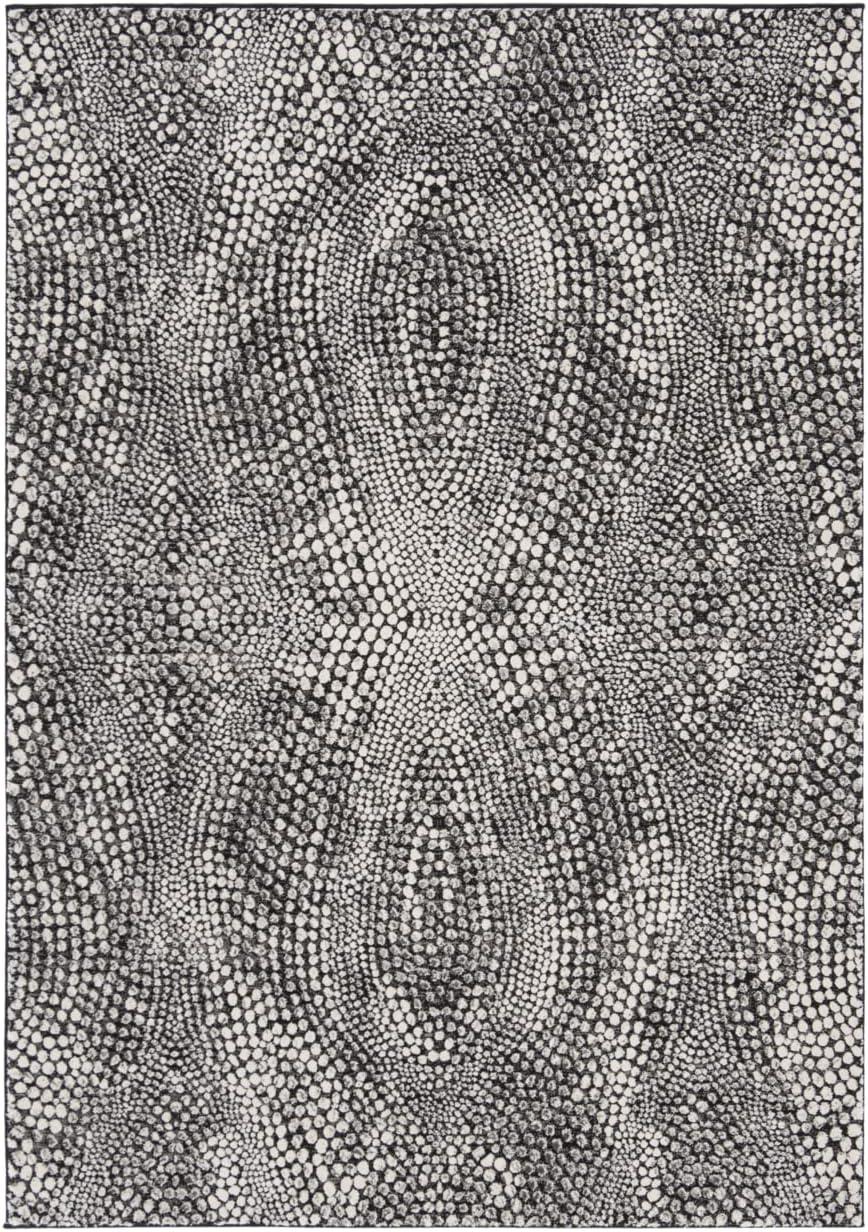 Safavieh Lurex Black and Light Grey 3' x 5' Area Rug