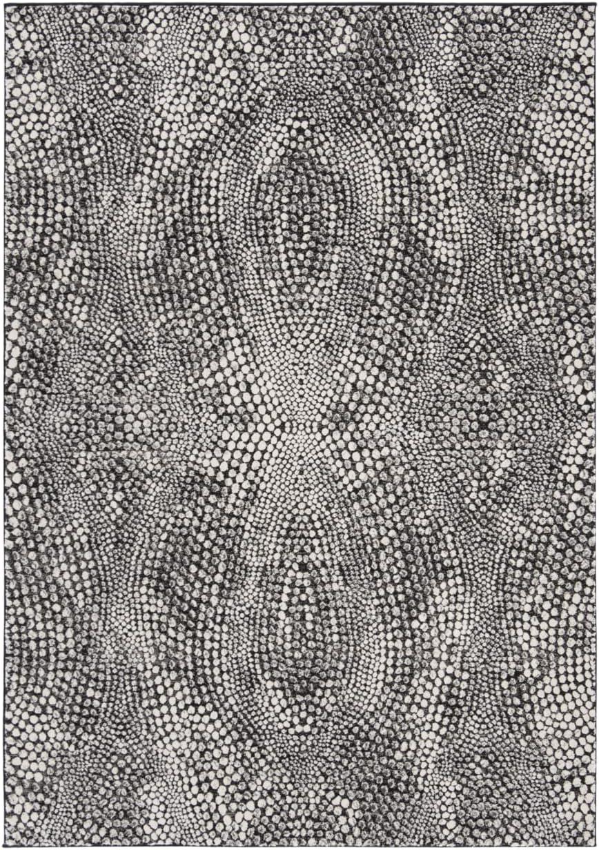 Lurex LUR185 Power Loomed Indoor Area Rug - Black/Light Grey - 9'x12' - Safavieh