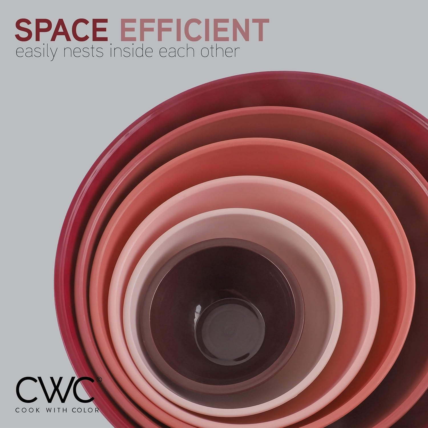 WRIWON 12 Piece Nesting Bowls Set includes 6 Prep Bowls and 6 Lids