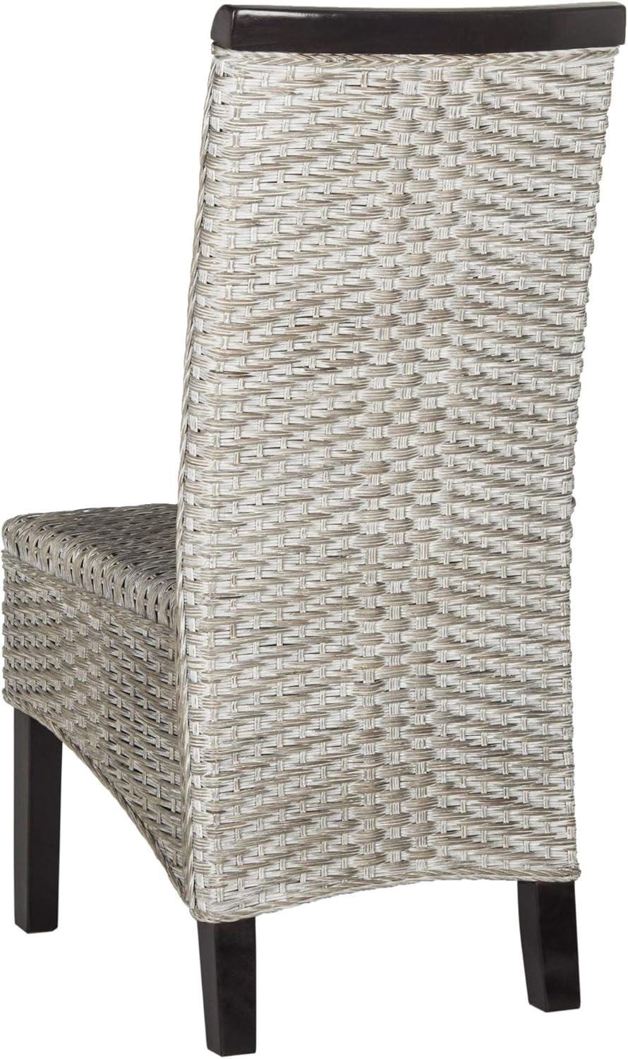 Safavieh Ilya Nautical Wicker 18''H Wicker Dining Chair, Set of 2