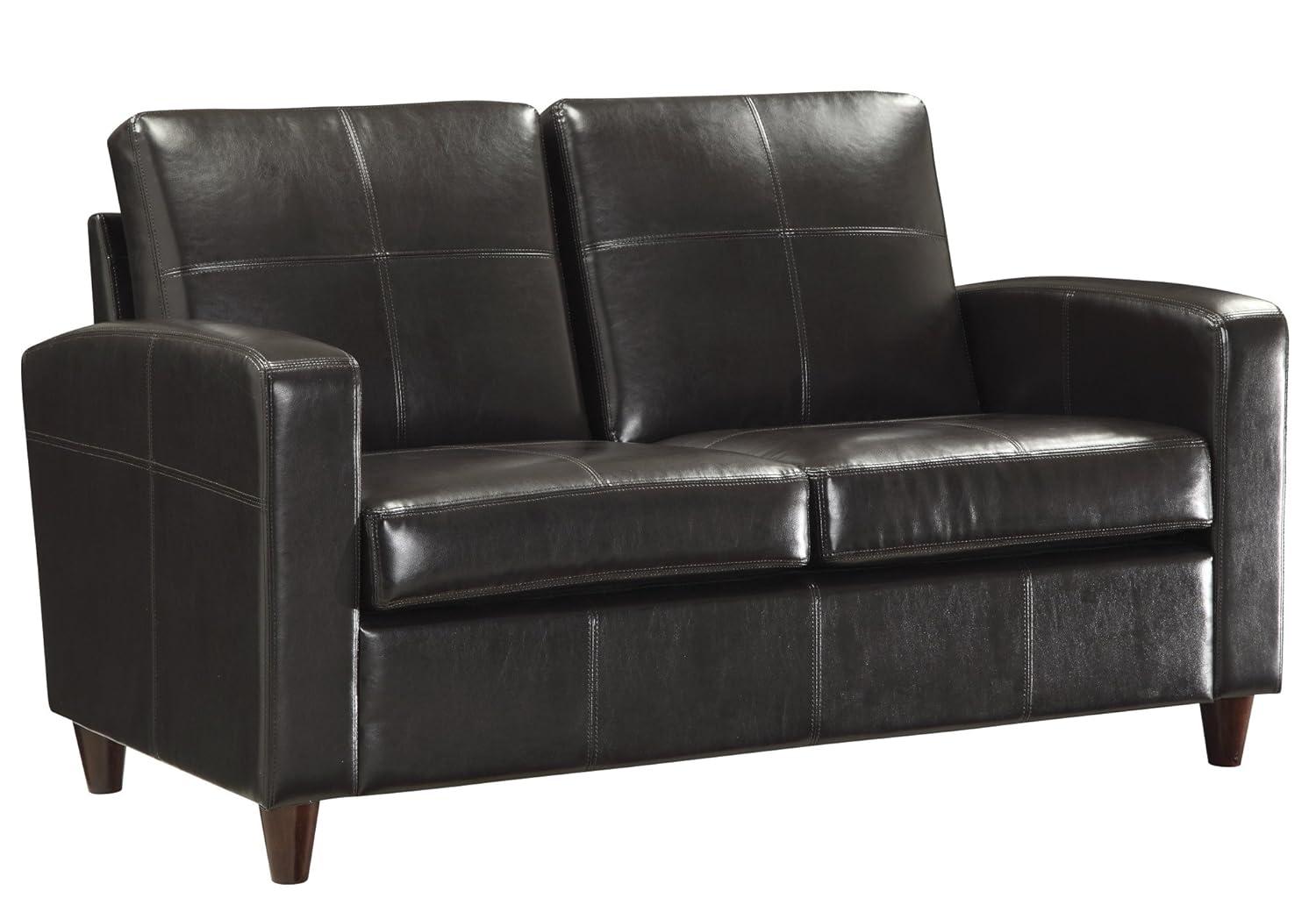 OSP Furniture Office Star SL2812-EC1 Lounge Bonded Leather Loveseat, Espresso