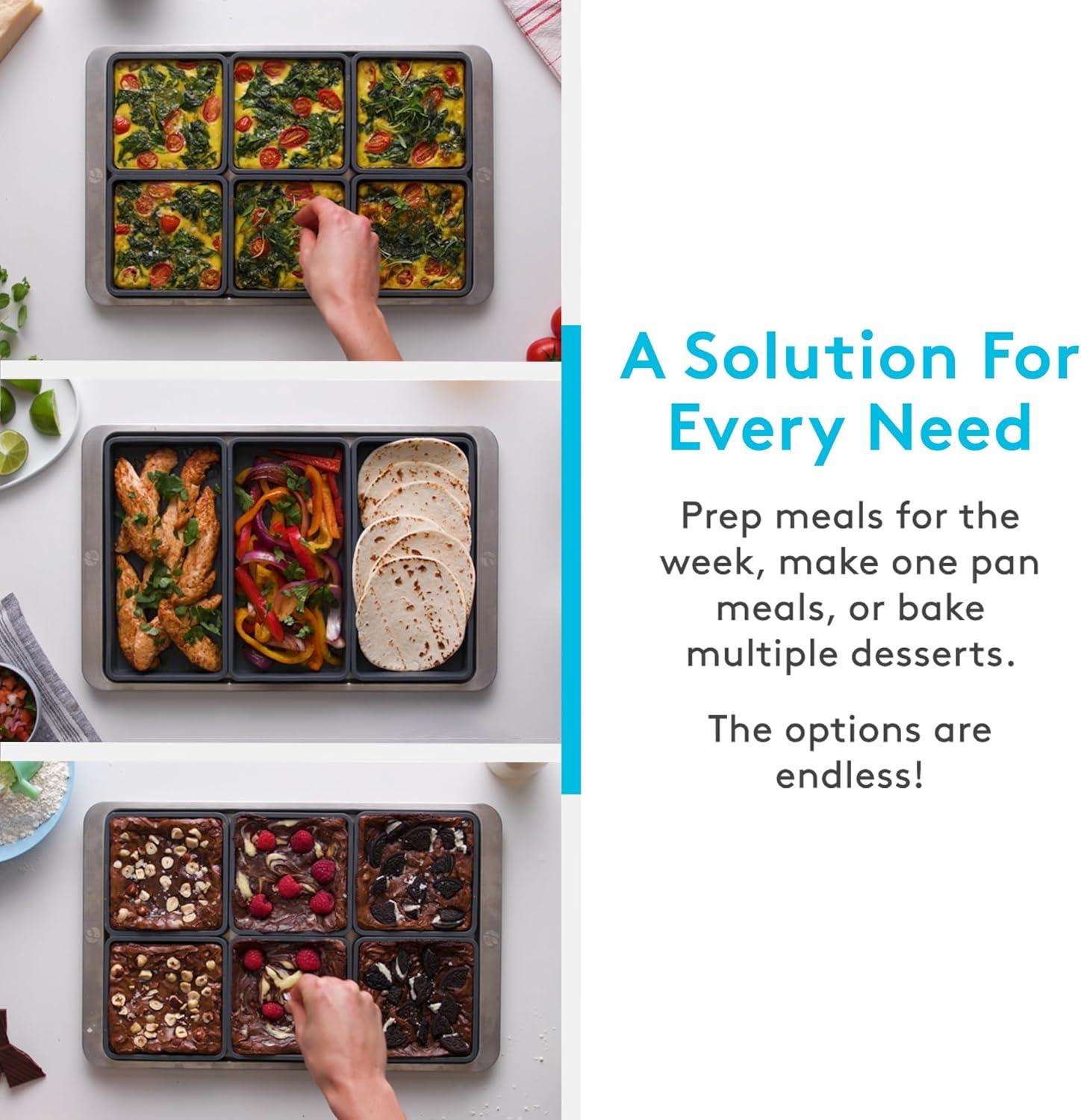 Modular Non-Stick Silicone Sheet Pan Divider Set