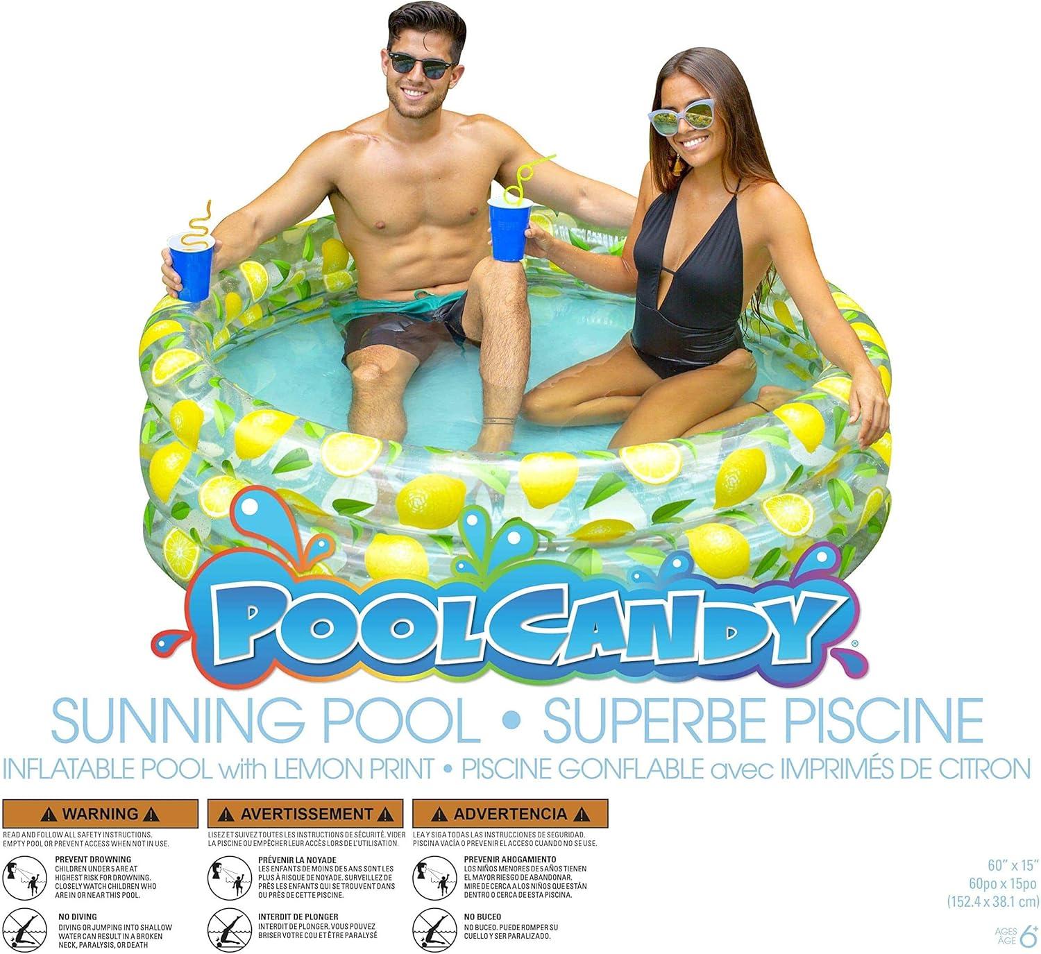 HeSLehs Lemon Print Designer Sunning Pool