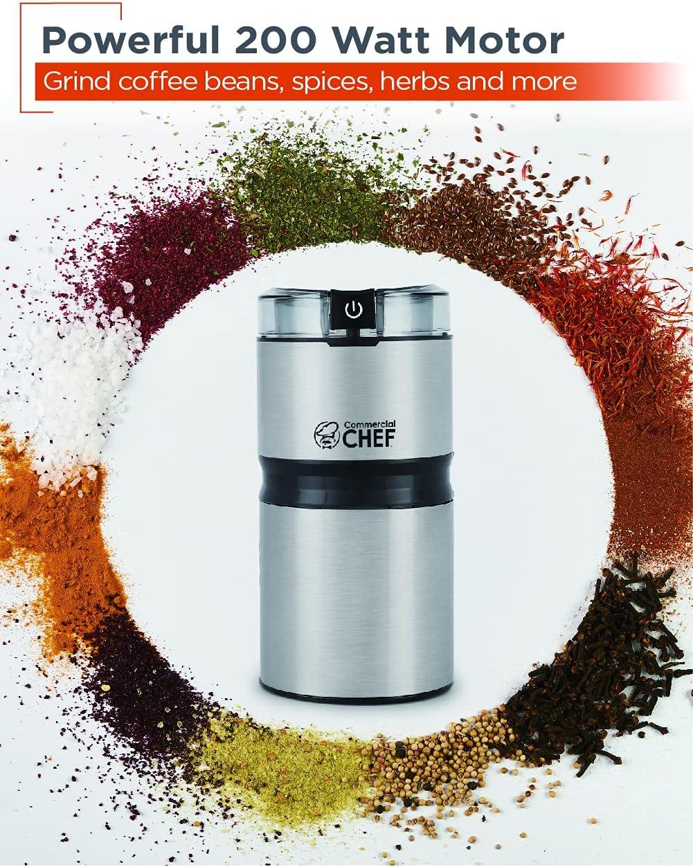 Commercial Chef Commercial Chef Stainless Steel Electric Blade Coffee Grinder