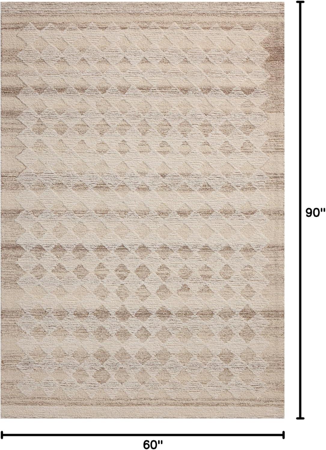 Magnolia Home by Joanna Gaines x Loloi Rae Natural / Ivory Area Rug