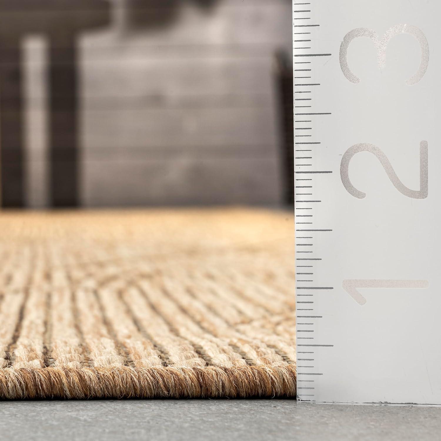 nuLOOM 4' x 6' Outdoor Performance Area Rug, Stain Resistant, Weather Resistant, High Traffic, Patio, Balcony, Outside, Latia Brown