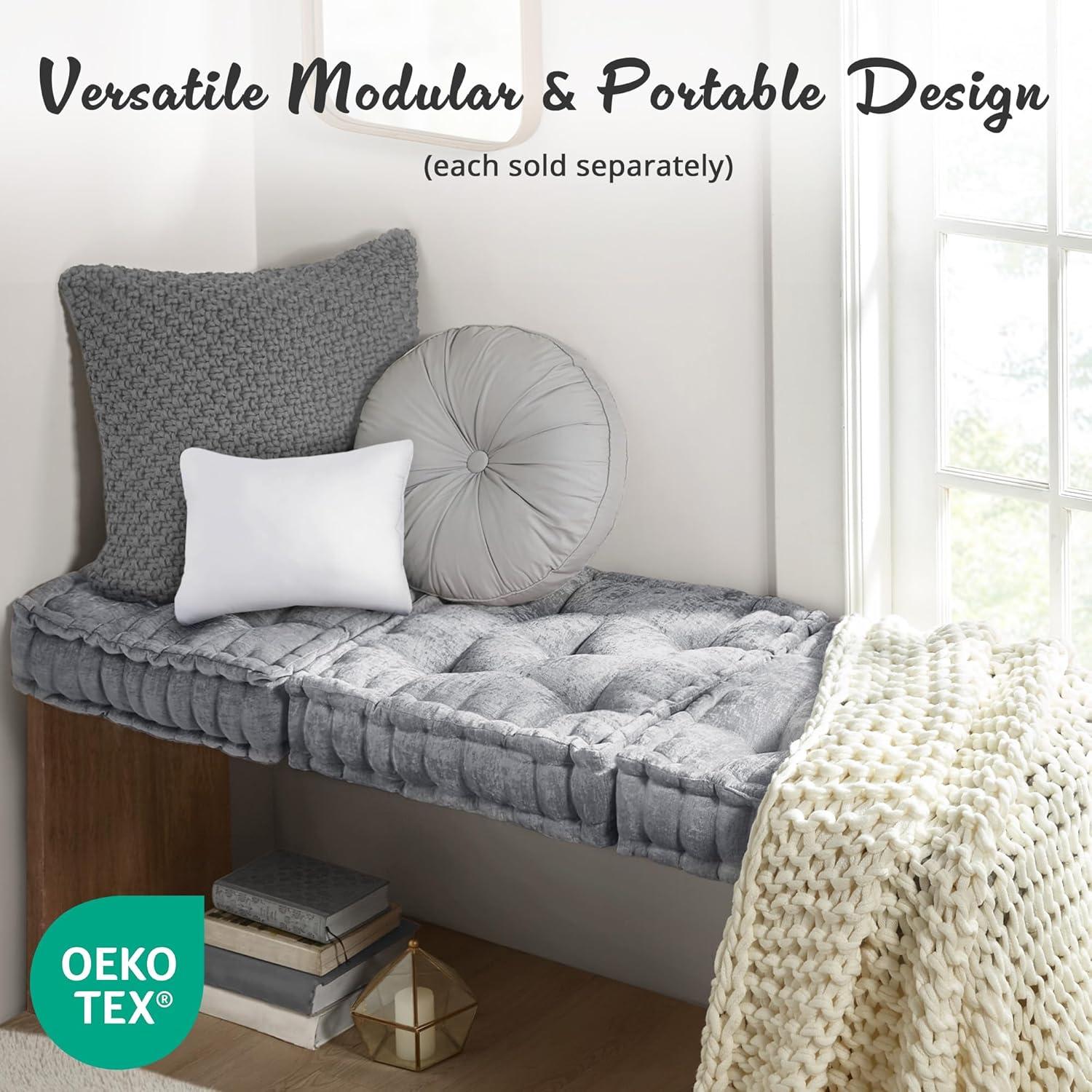 Intelligent Design Azza Poly Chenille Square Floor Pillow Cushion