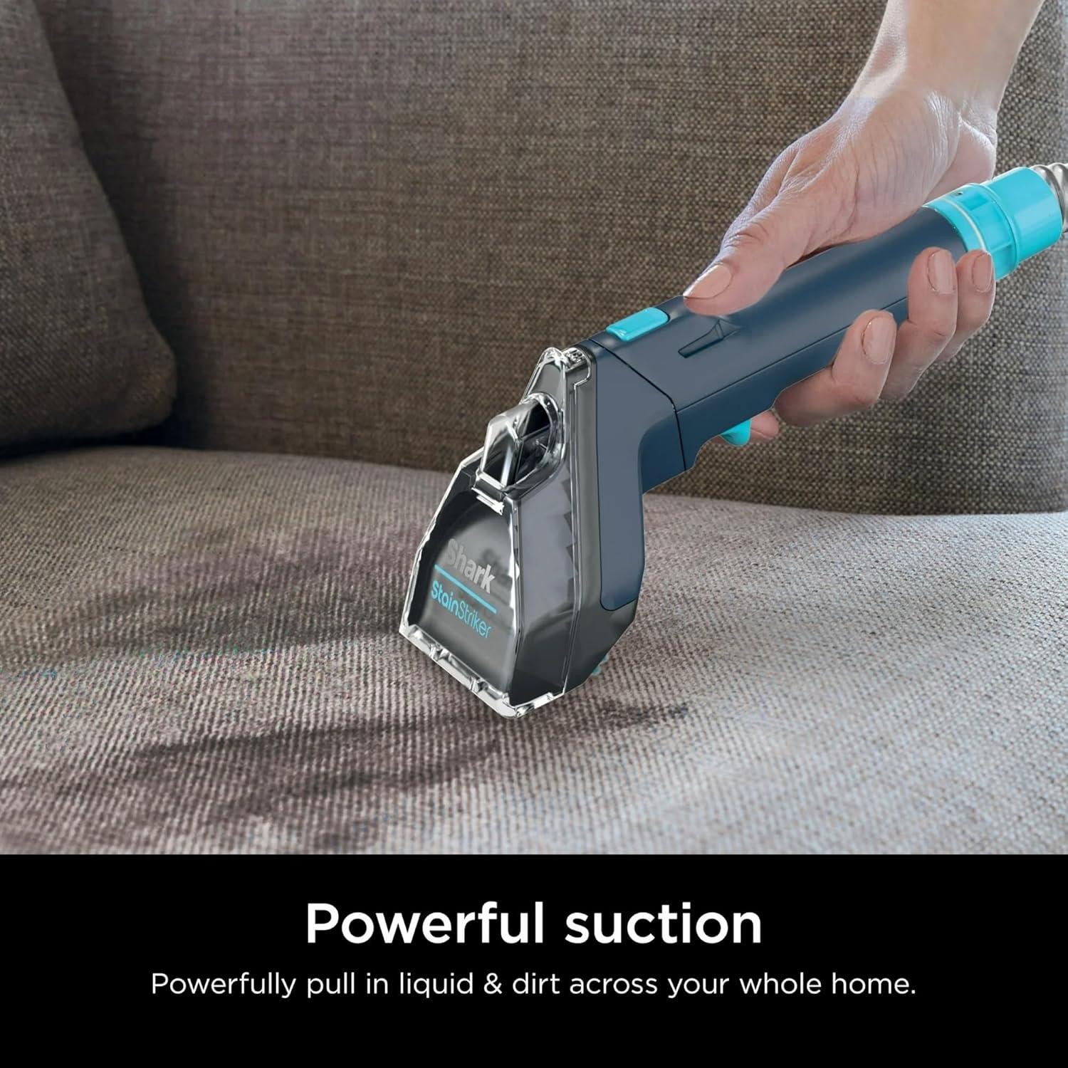 Shark StainStriker Portable Spot & Stain Remover, Carpet & Upholstery Cleaner with 2 tools, 6 oz. Deep Clean Pro Formula and 12 oz. OXY Multiplier Formula.