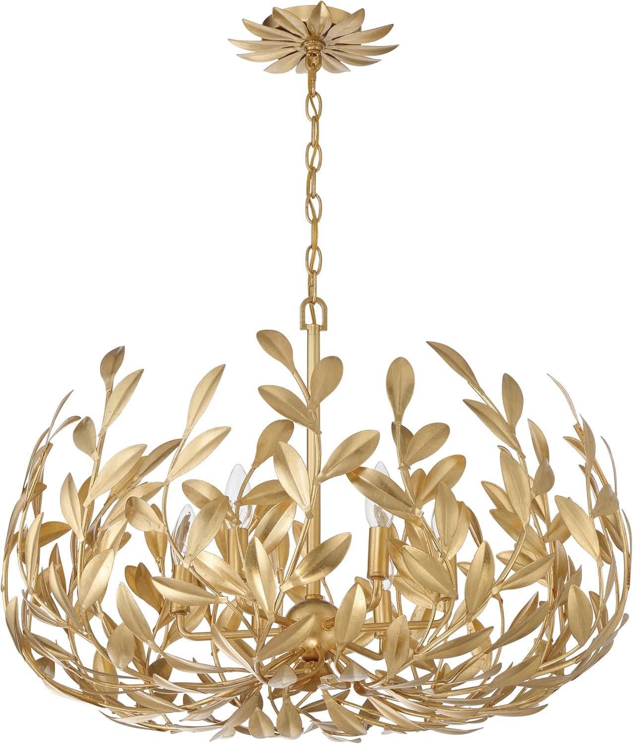 Crystorama Lighting Broche 6 - Light Chandelier in  Antique Gold