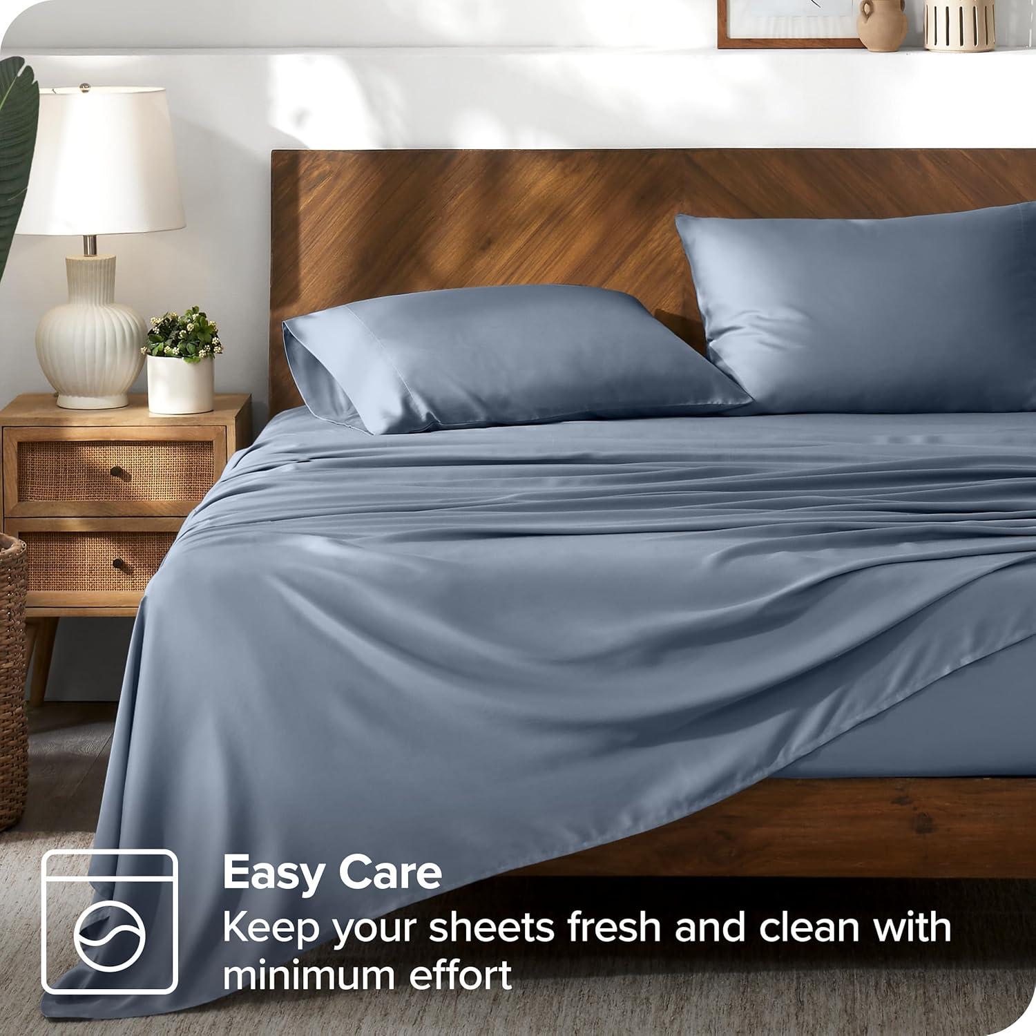 Twin XL Indigo TENCEL™ Lyocell Sheet Set by Bare Home