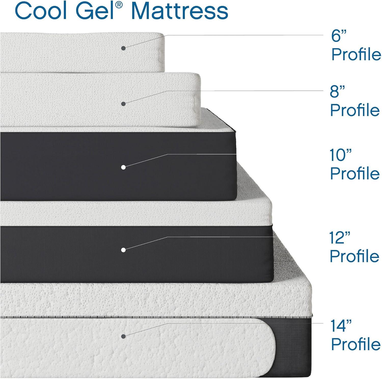 Cool Gel 8" Gel Memory Foam Mattress, Twin