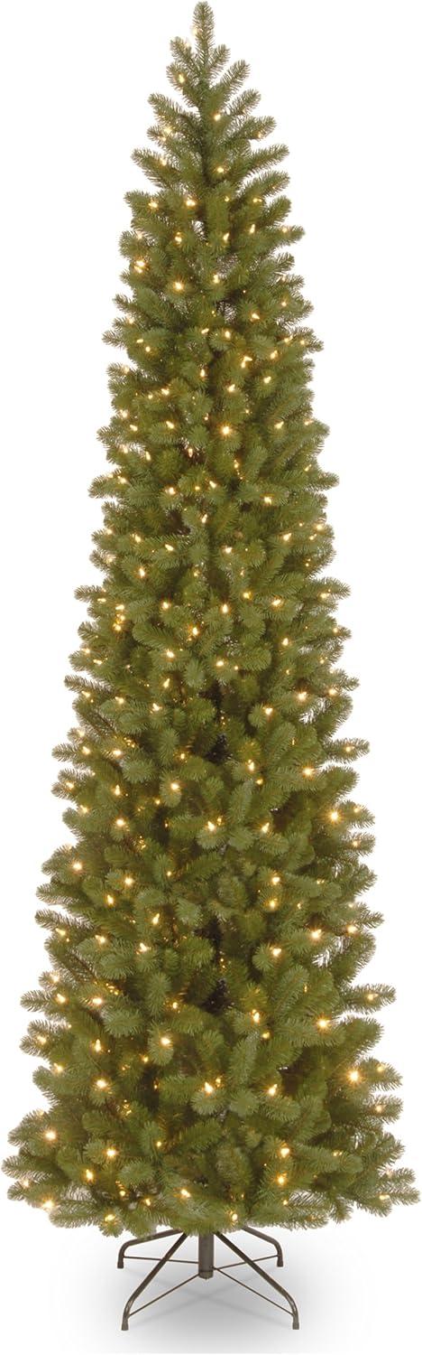 Prelit Slim Feel Real Downswept Douglas Fir Artificial Christmas Tree Clear Lights - National Tree Company