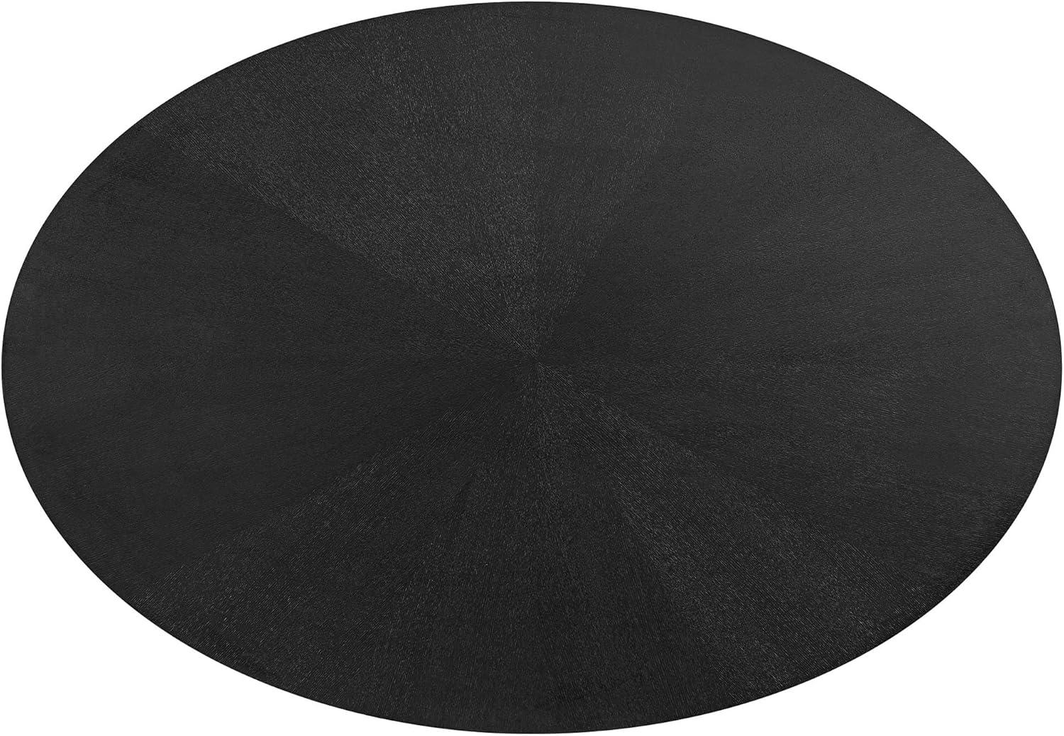 Modway Crossroads Oval Wood Dining Table In Black