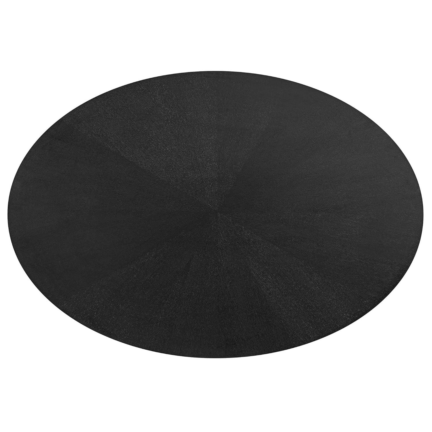 Modway Crossroads Oval Wood Dining Table In Black