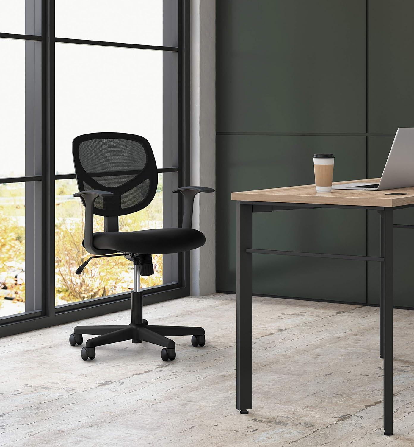 ErgoFlex Black Mesh Task Chair with Sculpted Arms