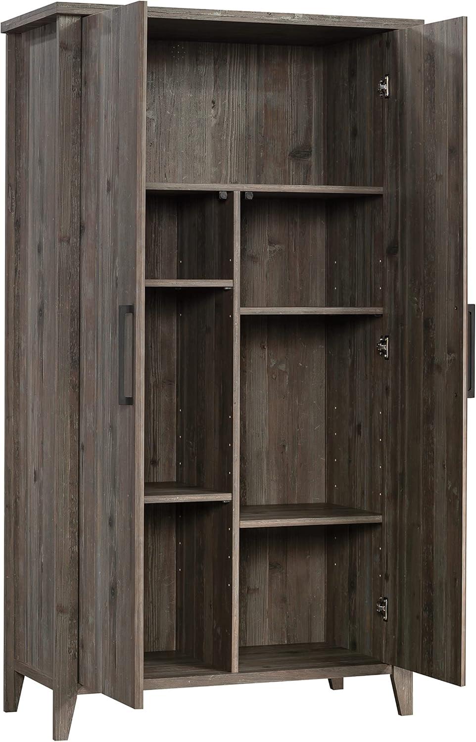 Pebble Pine Freestanding Storage Cabinet with Adjustable Shelving