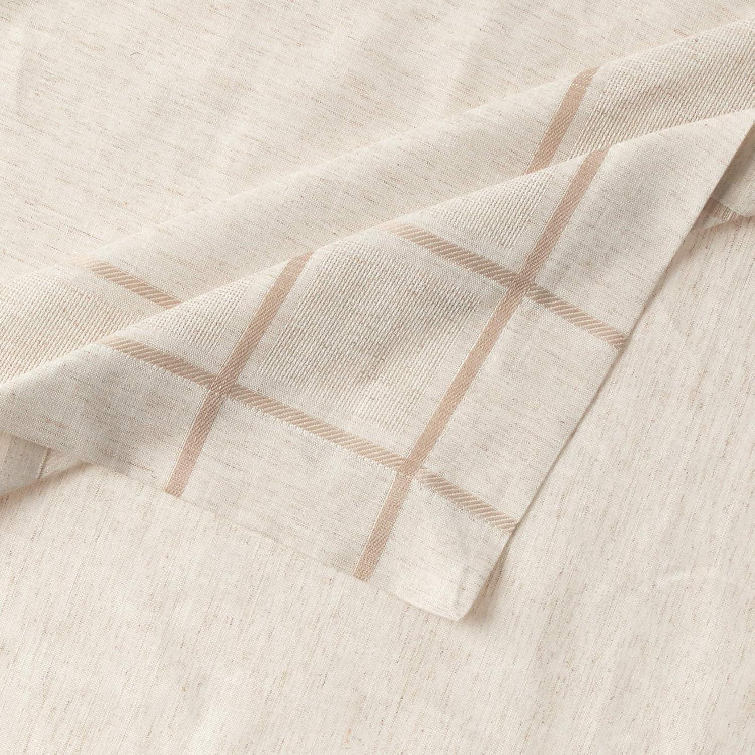 Saro Lifestyle Natural Toscana Tablecloth With Hemstitched Border