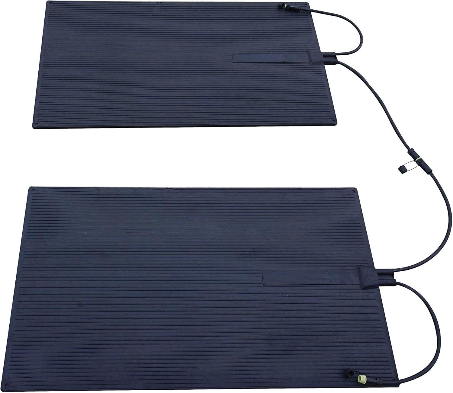 Black Heated Rubber Snow and Ice Melting Mat