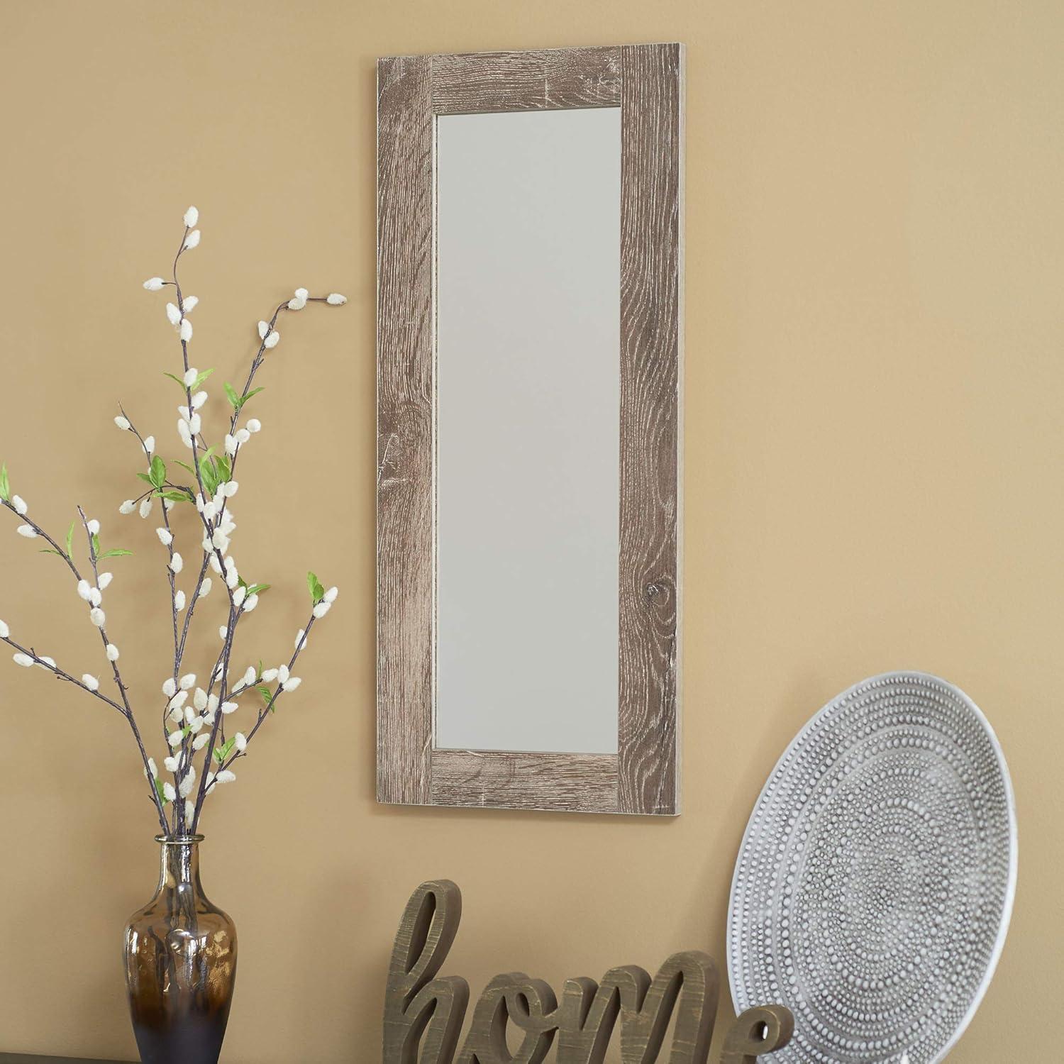 Household Essentials 8078-1 Ashwood Rectangular Wall Mirror