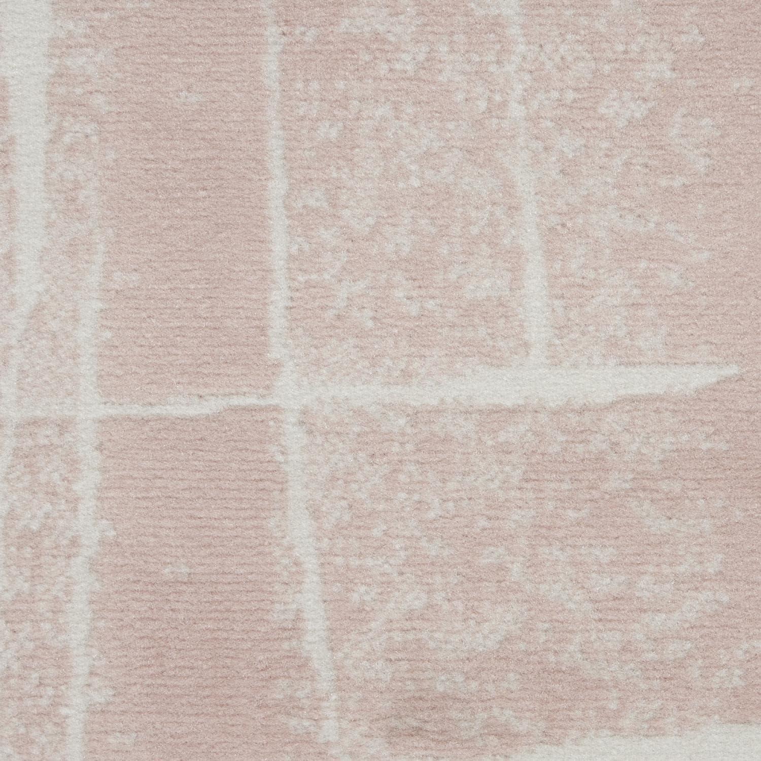 Whimsicle Pink Ivory 8' x 10' Abstract Synthetic Area Rug