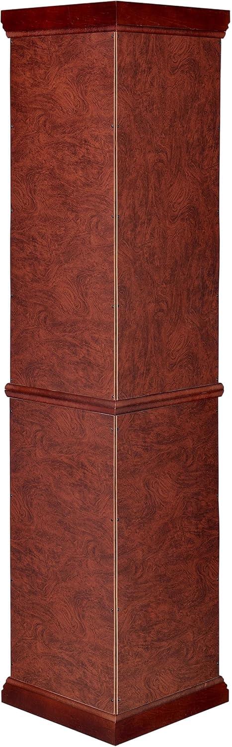 Coaster Appledale Traditional 6 Shelf Corner Curio Cabinet with Glass Doors Medium Brown