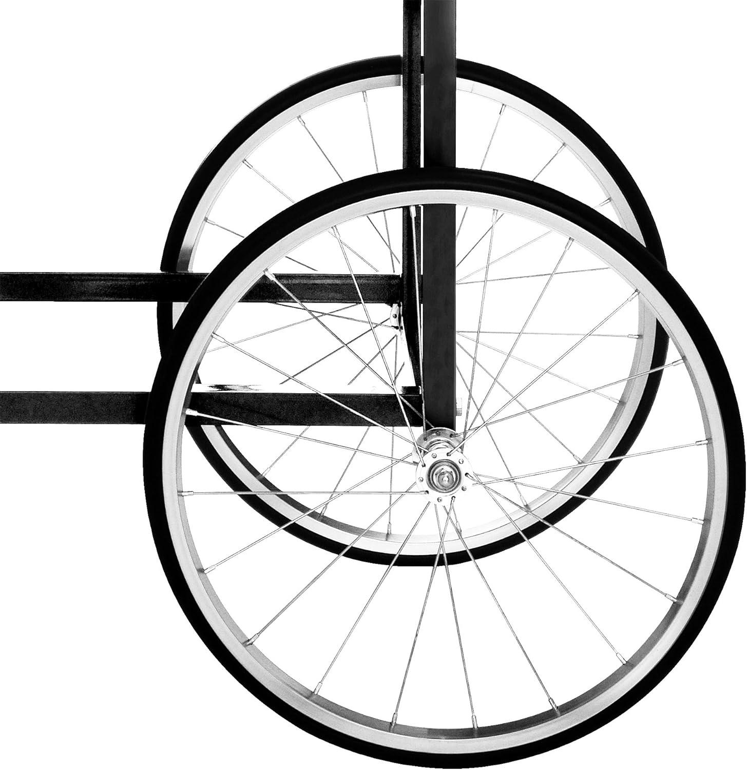 Great Northern Popcorn 8 oz. Kettle Antique-Style Popcorn Popper Machine With Cart - Black