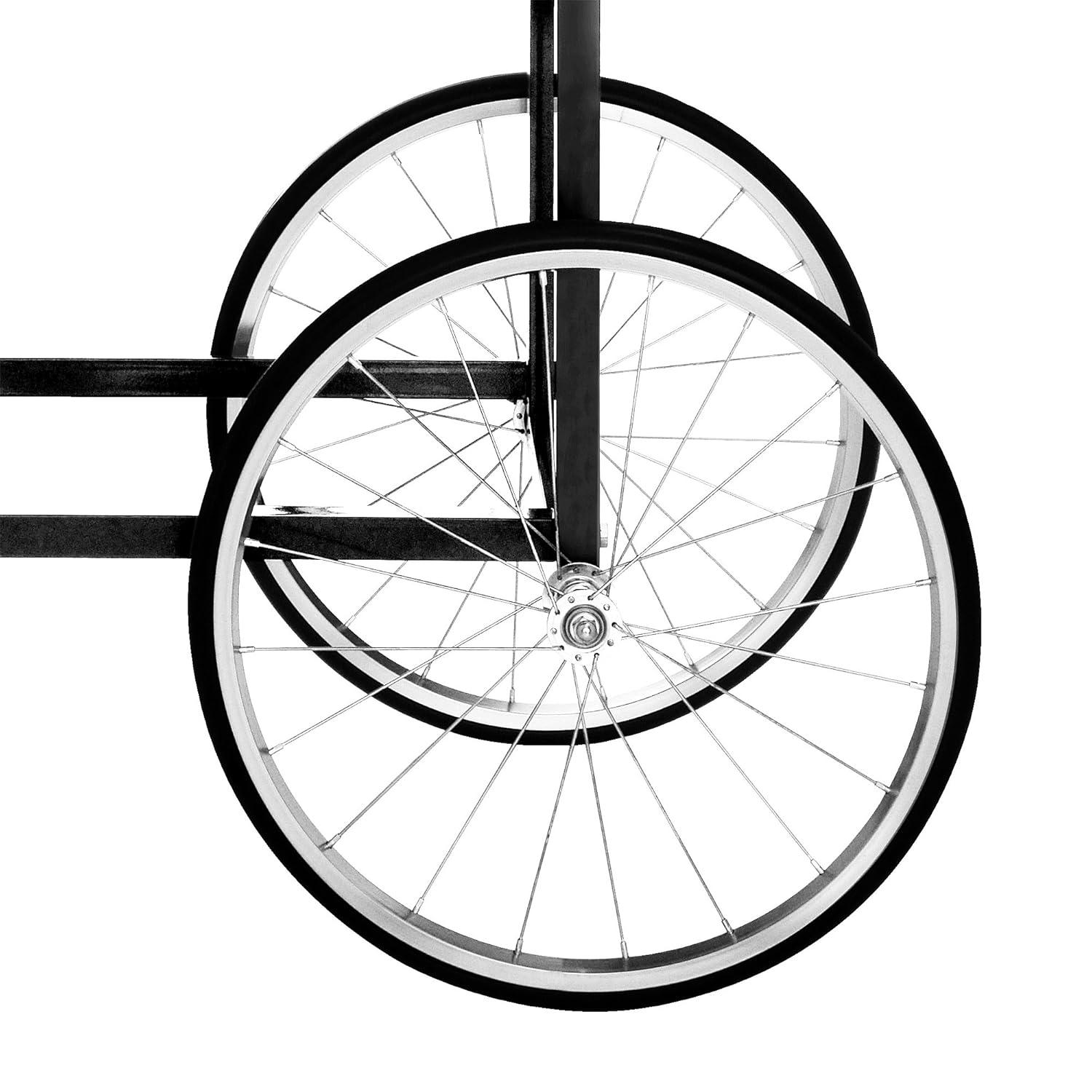 Great Northern Popcorn 8 oz. Kettle Antique-Style Popcorn Popper Machine With Cart - Black