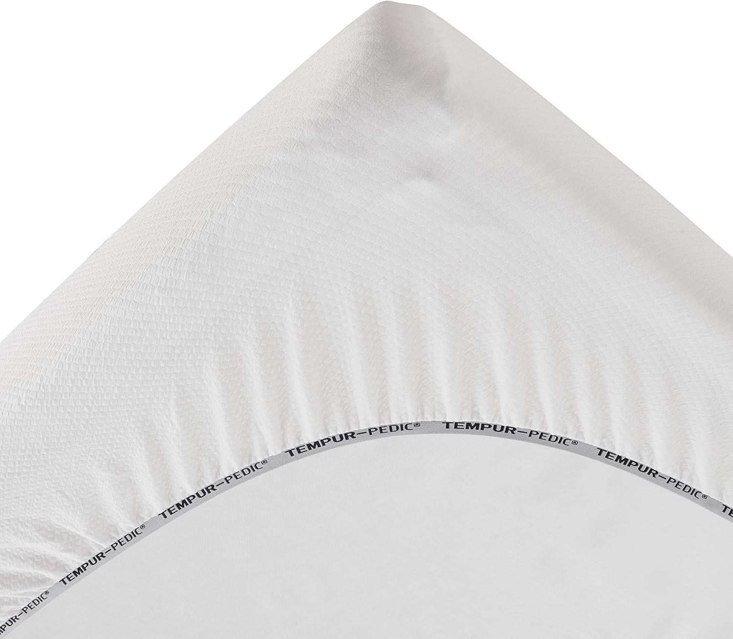 LuxGuard Queen White Waterproof Knit Mattress Pad