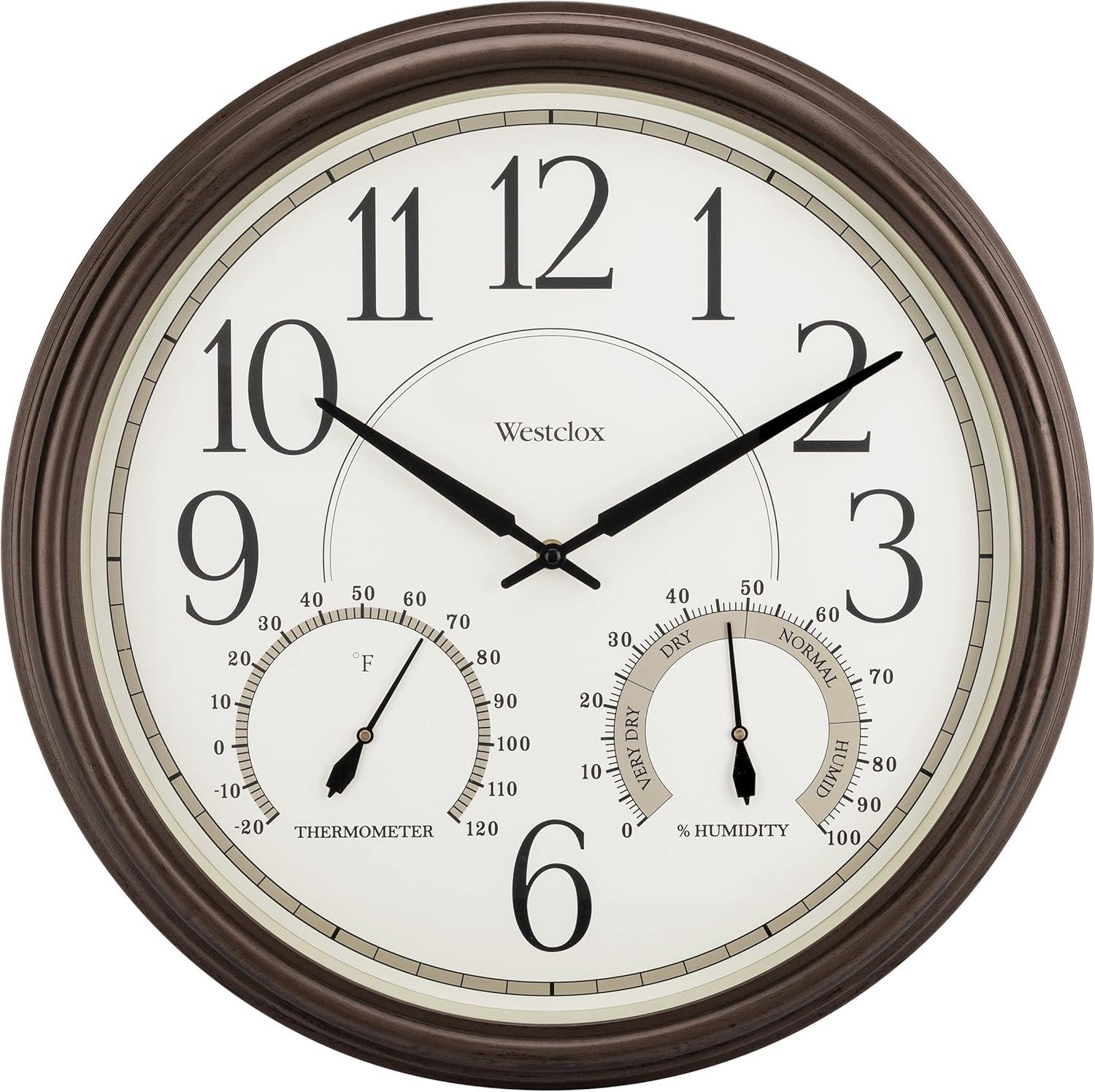 Westclox Clocks 20” Indoor/Outdoor Wall Clock