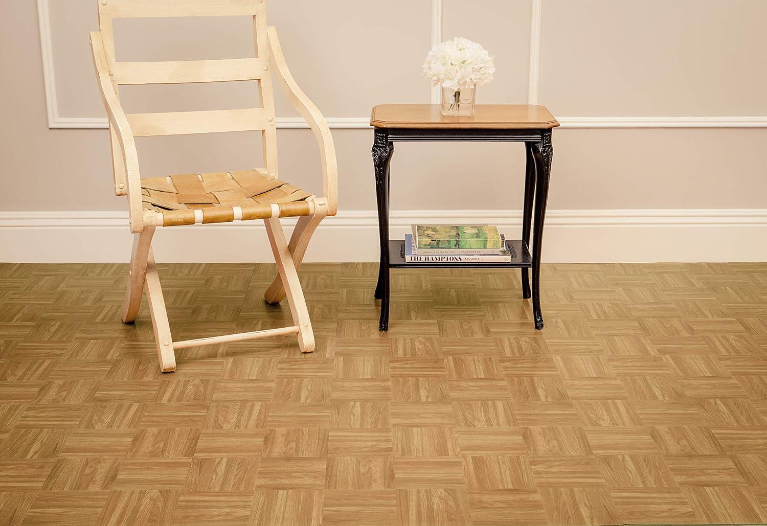 Oak Parquet 12"x12" Self-Adhesive Vinyl Floor Tiles