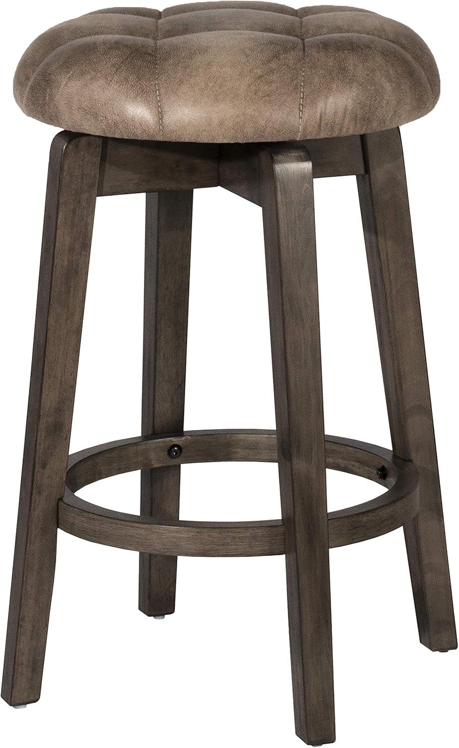 Odette Backless Swivel Counter Height Barstool Taupe - Hillsdale Furniture