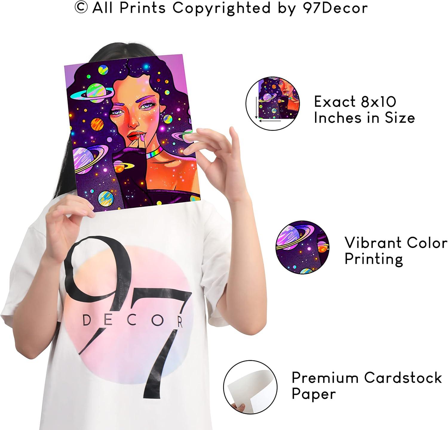 97 Decor Vintage Eclectic Wall Art Prints - Maximalist Funky Pictures, Bright Famous Artist Prints For Wall Decor, Gallery Colorful Art Posters For Bedroom (unframed)