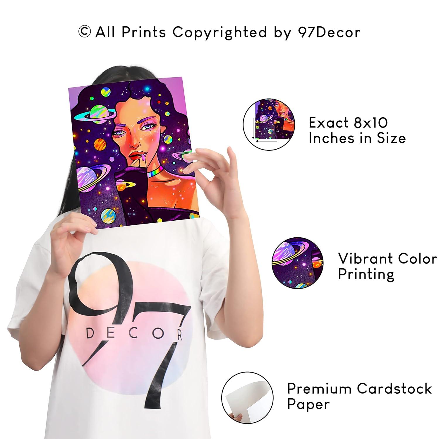 97 Decor Vintage Eclectic Wall Art Prints - Maximalist Funky Pictures, Bright Famous Artist Prints For Wall Decor, Gallery Colorful Art Posters For Bedroom (unframed)