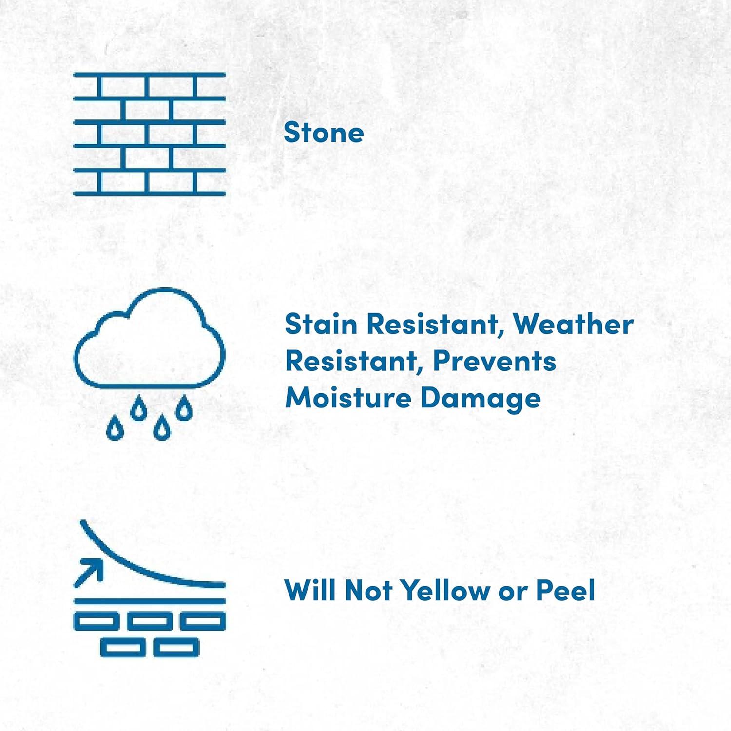 Rainguard Water Sealers SP-6004, Silicone, Clear Stone Industrial Sealant, 1 gal