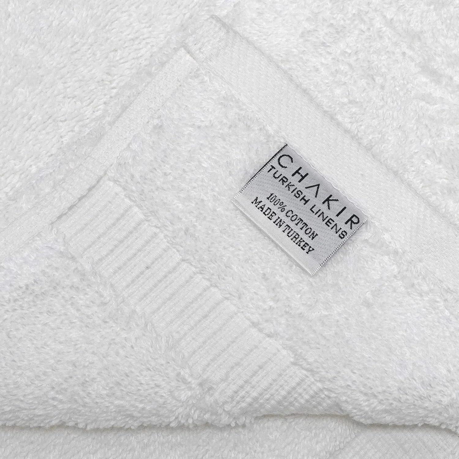 Luxury Hotel & Spa Bath Towel 100% Genuine Turkish Cotton, 27" x 54" ,Set of 4,White