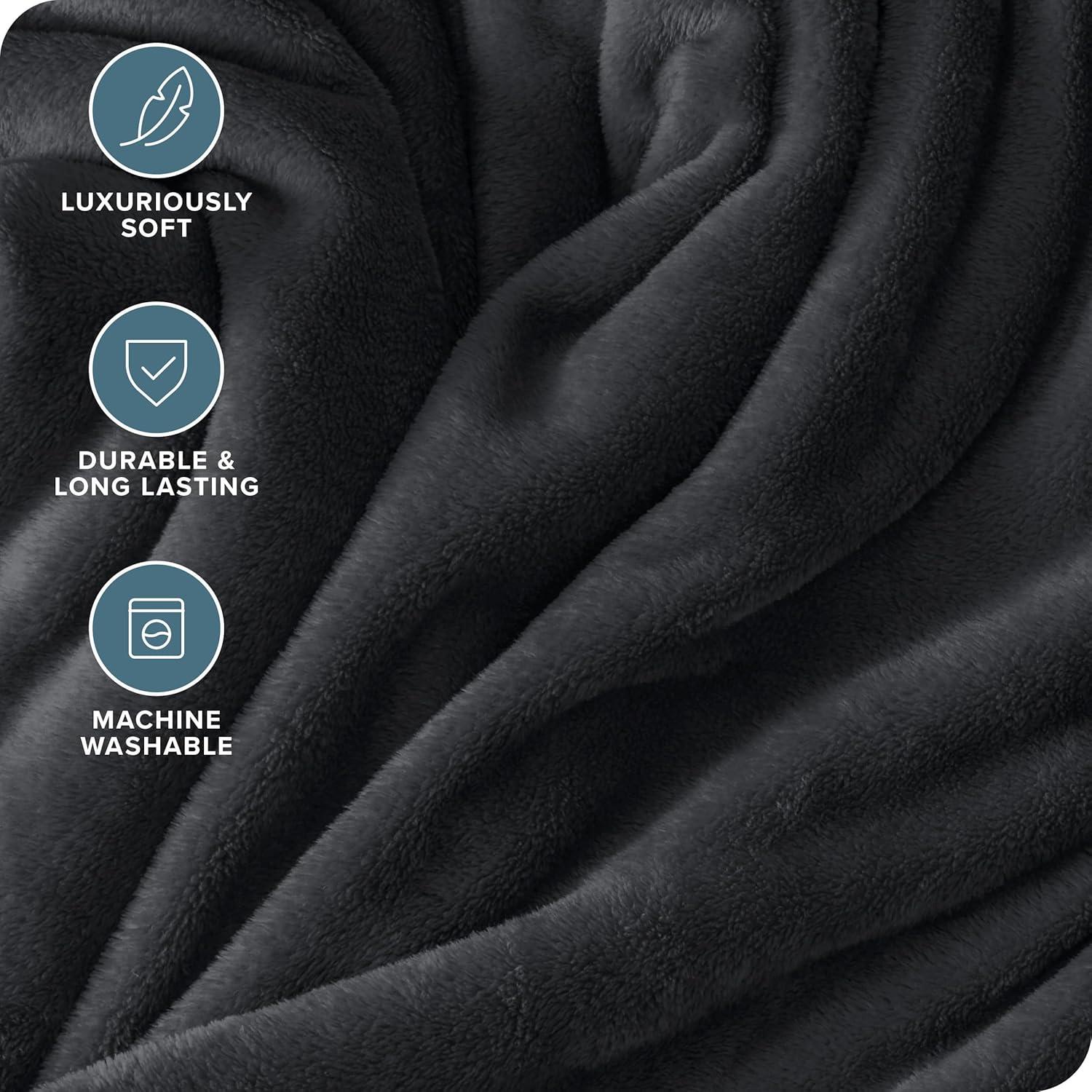 Bare Home Bare Home Microplush Fleece Blanket - Fuzzy, Warm, Bed/Throw Blanket