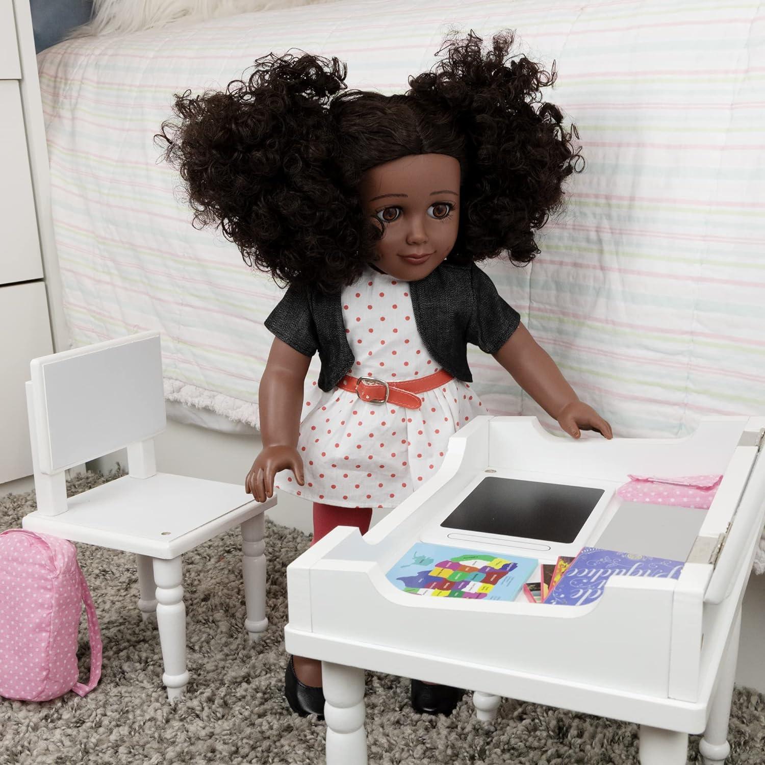 Playtime by Eimmie Classroom Playset w/ Desk & Chair for 18 Inch Dolls
