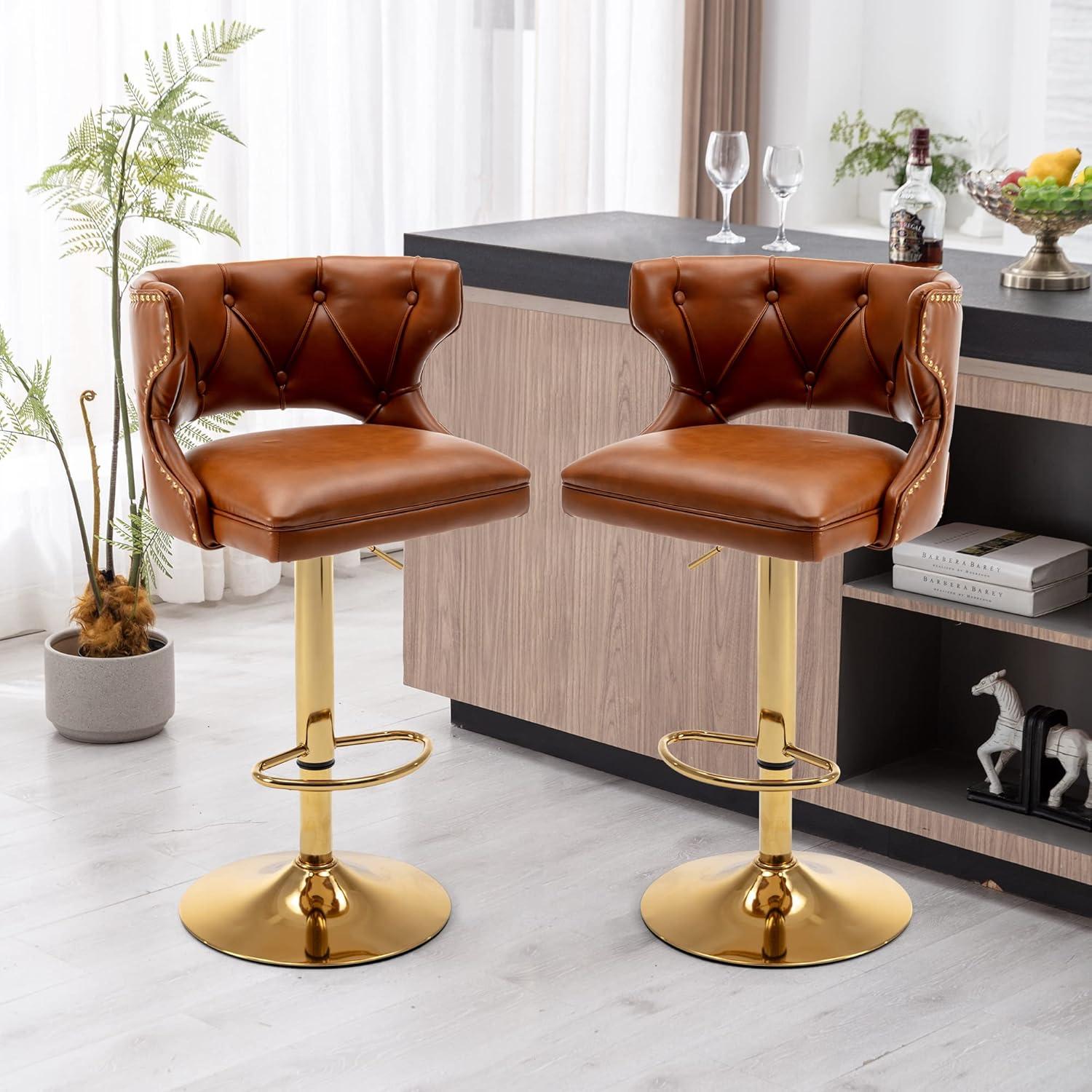 Rosdorf Park Swivel Adjustable Height Counter Stool (Set of 2)
