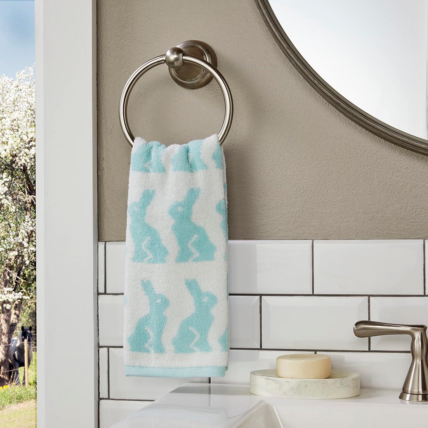 6-Piece Multicolor Cotton Jacquard Hand Towel Set